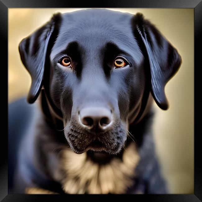 Black Lab Framed Print by Picture Wizard
