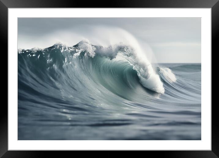 Wave Breaks Framed Mounted Print by Picture Wizard