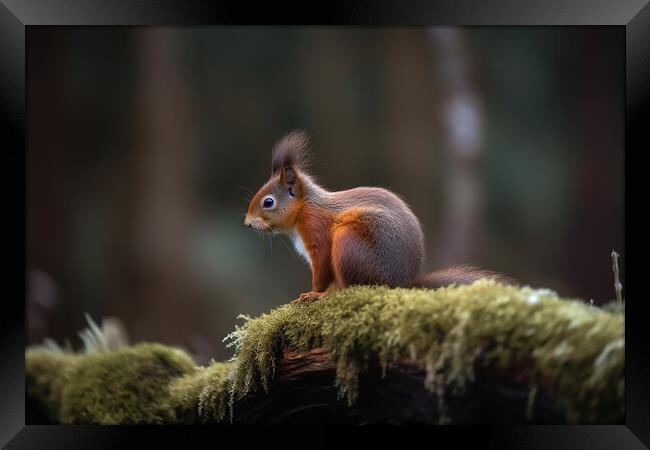 The Red Squirrel (Sciurus vulgaris)  Framed Print by Picture Wizard