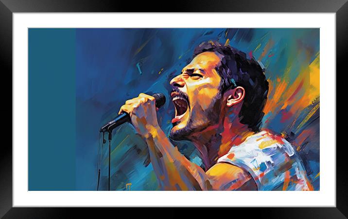 Freddy Mercury Framed Mounted Print by Picture Wizard