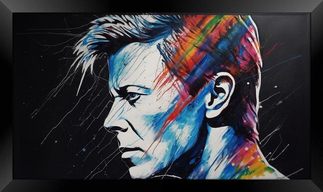 Bowie Abstract Framed Print by Picture Wizard