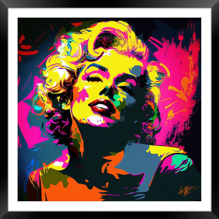 Marilyn Abstract Framed Mounted Print by Picture Wizard
