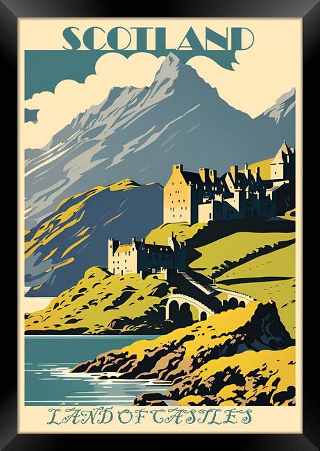 Scotland Vintage Travel Poster   Framed Print by Picture Wizard