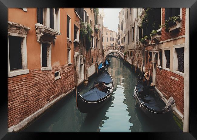 Venice Gondolas Framed Print by Picture Wizard