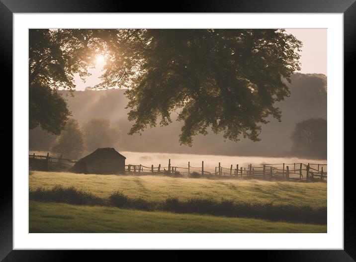 English Countryside Framed Mounted Print by Picture Wizard