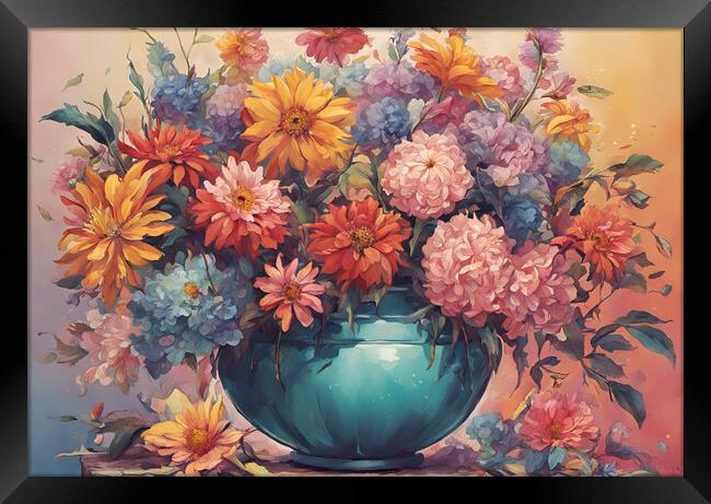 Floral Bouquet Framed Print by Picture Wizard