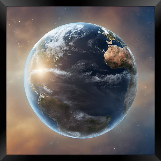 Planet Earth Framed Print by Picture Wizard