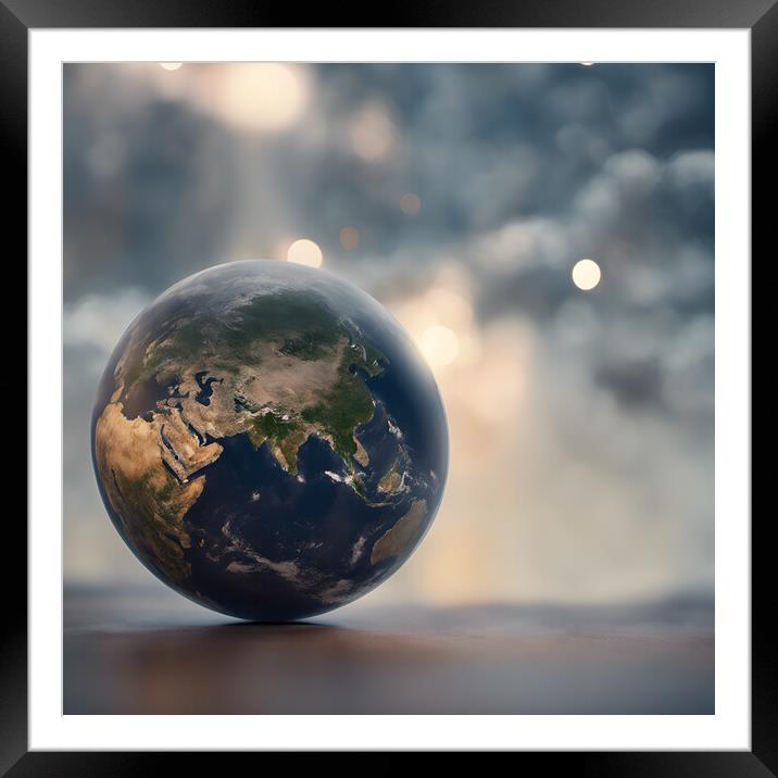 Planet Earth from Space Framed Mounted Print by Picture Wizard
