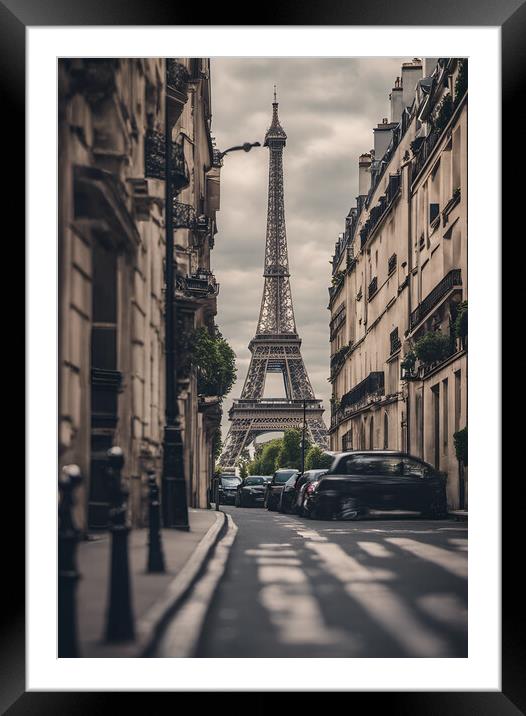 Paris Streets Framed Mounted Print by Picture Wizard