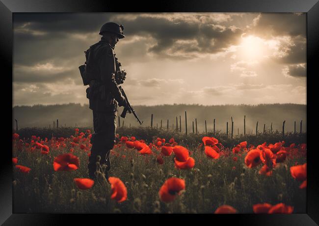 Poppy Remembrance Framed Print by Picture Wizard