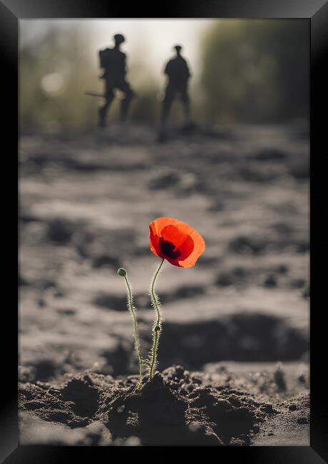 Poppy Soldier Remembrance Framed Print by Picture Wizard