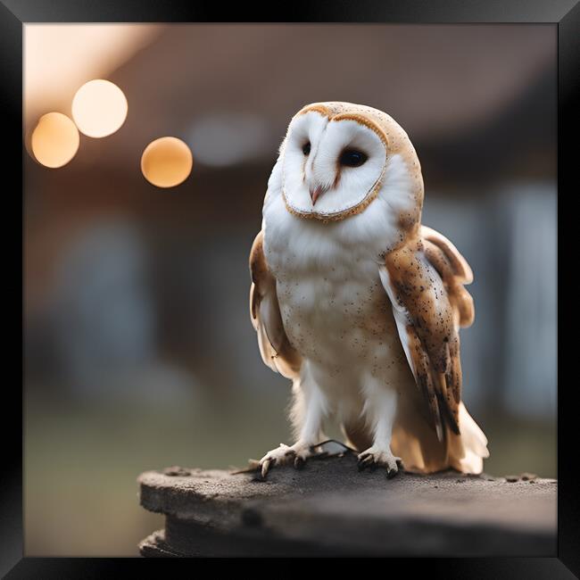 Barn Owl Framed Print by Picture Wizard