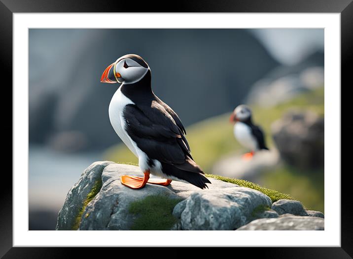 Puffin Framed Mounted Print by Picture Wizard