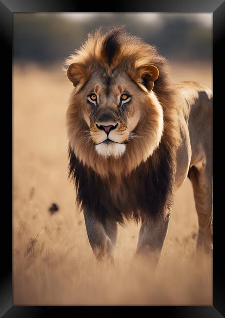 A lion  Framed Print by Picture Wizard
