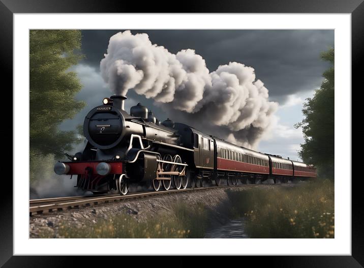 Steam Train Framed Mounted Print by Picture Wizard