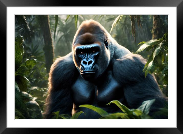 Gorilla Framed Mounted Print by Picture Wizard