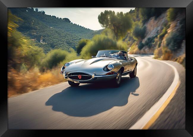 Jaguar E Type Framed Print by Picture Wizard