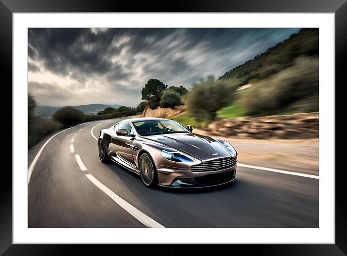 Aston Martin Framed Mounted Print by Picture Wizard