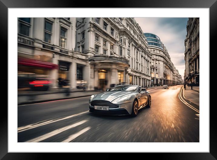 Aston Martin Vanquish Framed Mounted Print by Picture Wizard