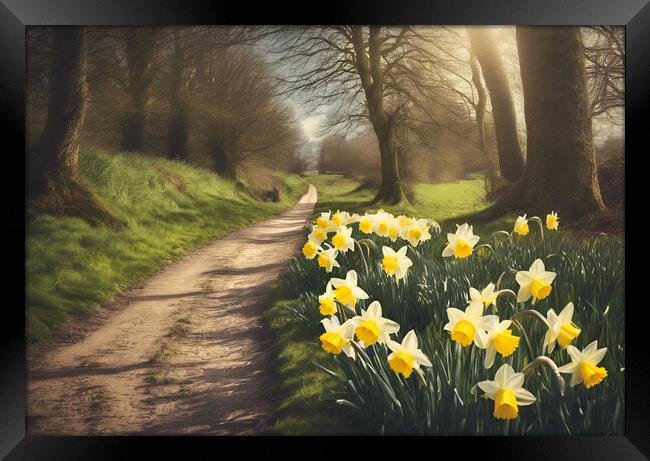 Daffodils Framed Print by Picture Wizard