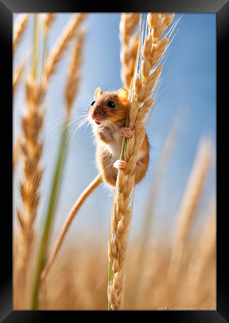 Harvest Mouse Framed Print by Picture Wizard