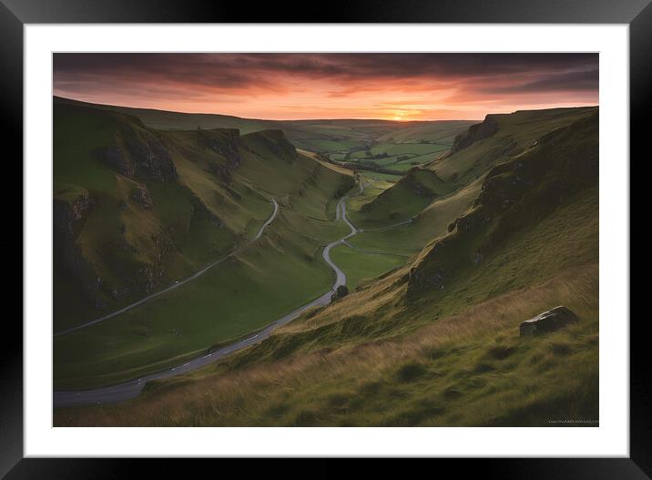 Winnats Pass Framed Mounted Print by Picture Wizard