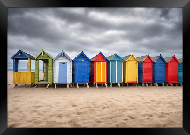 Beach Huts Framed Print by Picture Wizard