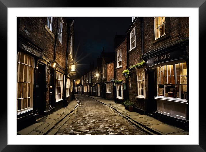 York Streets Framed Mounted Print by Picture Wizard