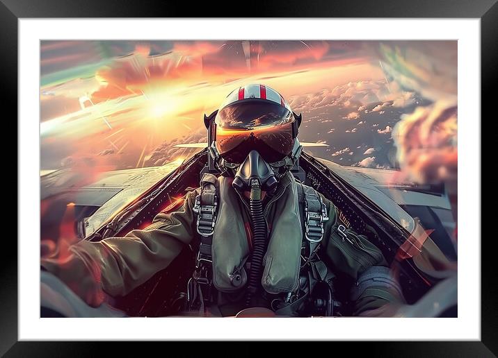 The Pilot Framed Mounted Print by Picture Wizard