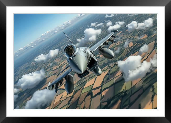 Eurofighter Plane Framed Mounted Print by Picture Wizard