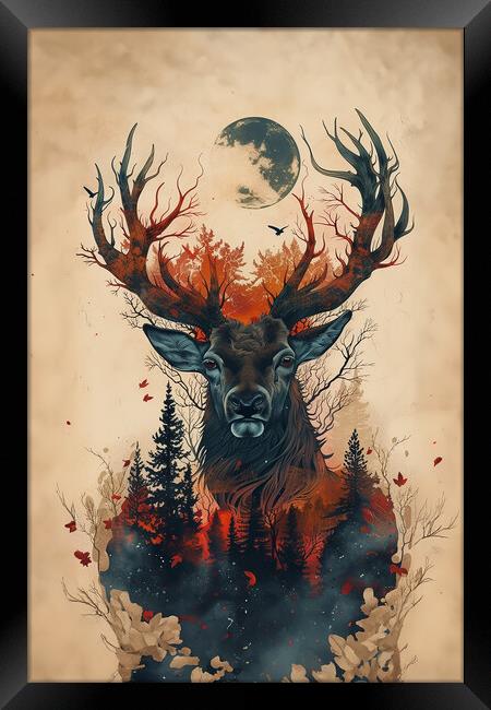 Majestic Highland Stag Framed Print by Picture Wizard