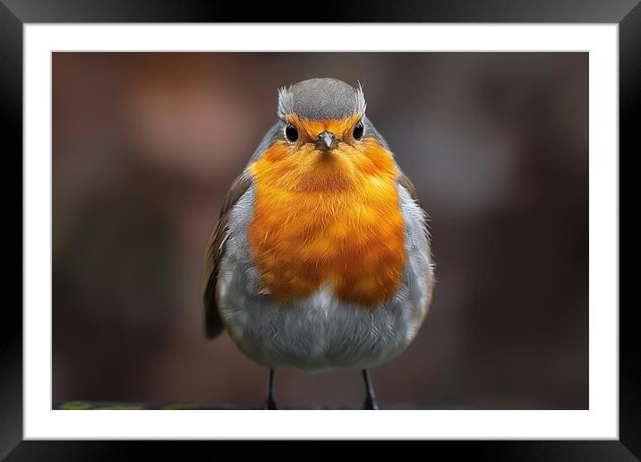 Robin Framed Mounted Print by Picture Wizard