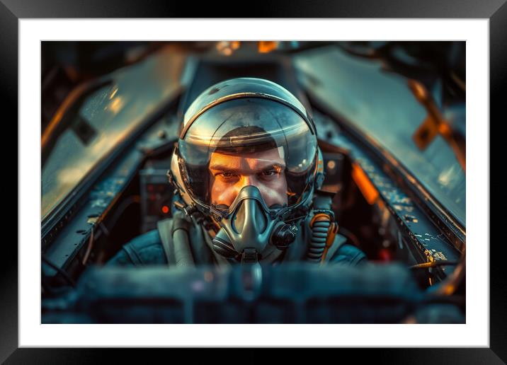Pilot Framed Mounted Print by Picture Wizard