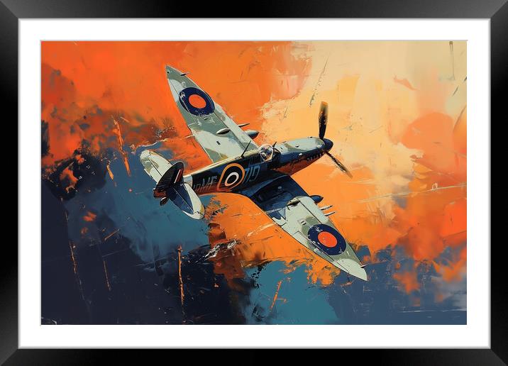 Spitfire Art Framed Mounted Print by Picture Wizard