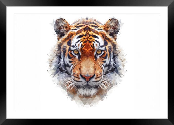 Abstract Tiger Framed Mounted Print by Picture Wizard