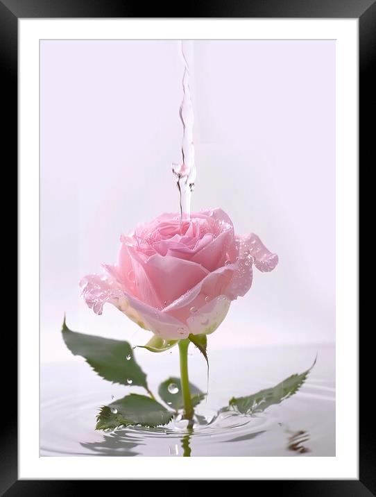 Pink Rose Framed Mounted Print by Picture Wizard