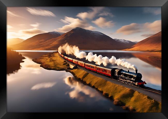 Steam Train Scenic Framed Print by Picture Wizard
