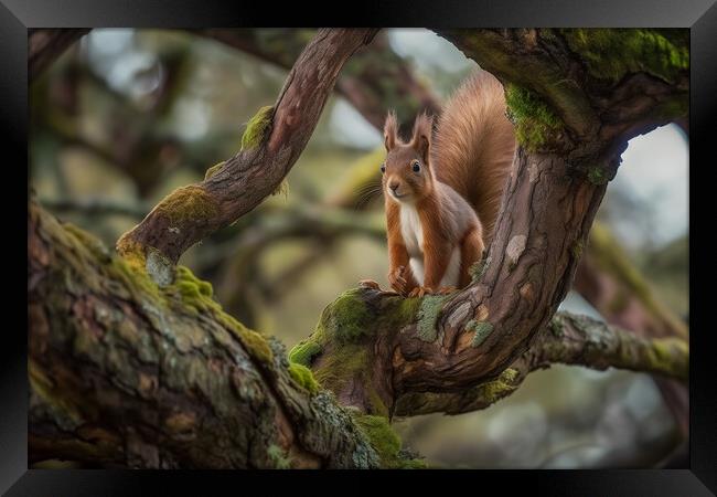Red Squirrel Framed Print by Picture Wizard