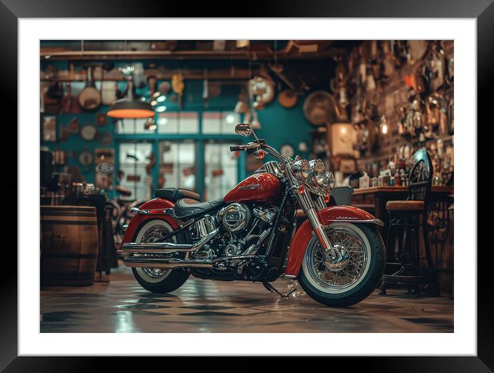 Harley Davidson  Framed Mounted Print by Picture Wizard