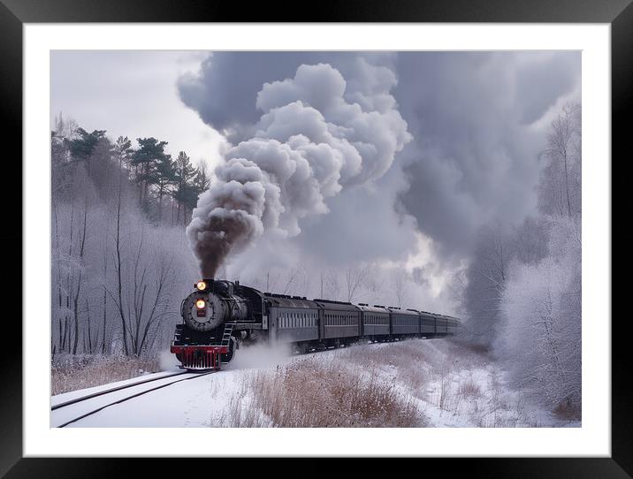 Steam Train Framed Mounted Print by Picture Wizard