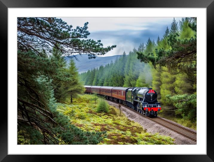 Flying Scotsman Steam Train Framed Mounted Print by Picture Wizard