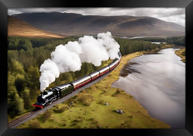 Highland Steam Train Framed Print by Picture Wizard