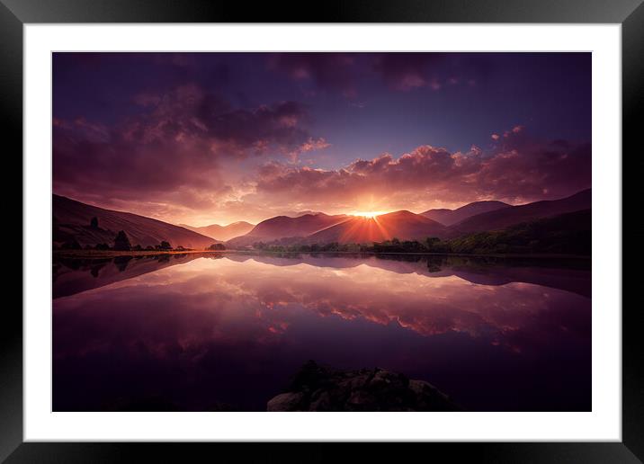 Ullswater sunrise Framed Mounted Print by Picture Wizard