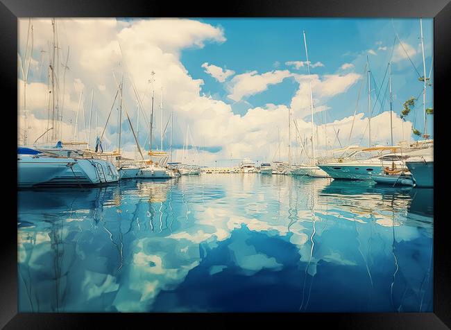 Puerto Pollenca Yachts Framed Print by Picture Wizard
