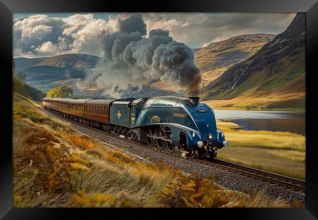 The Mallard Steam Train Framed Print by Picture Wizard