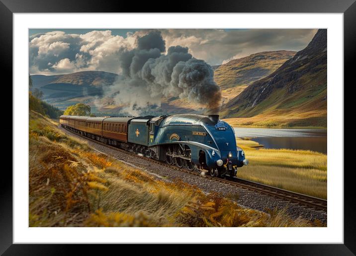 The Mallard Steam Train Framed Mounted Print by Picture Wizard