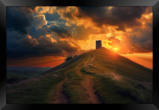 Glastonbury Tor Framed Print by Picture Wizard