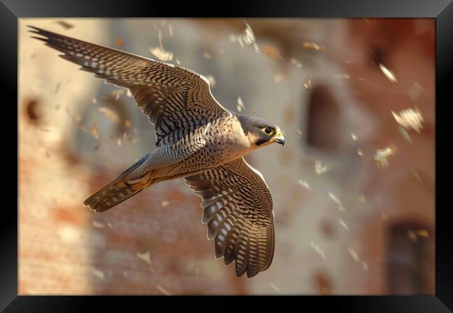 peregrine falcon Framed Print by Picture Wizard