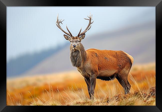 Red Deer Stag Framed Print by Picture Wizard