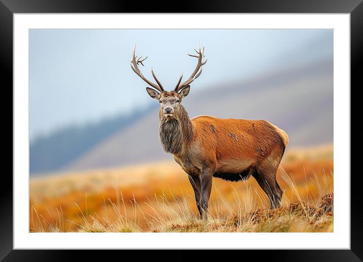 Red Deer Stag Framed Mounted Print by Picture Wizard